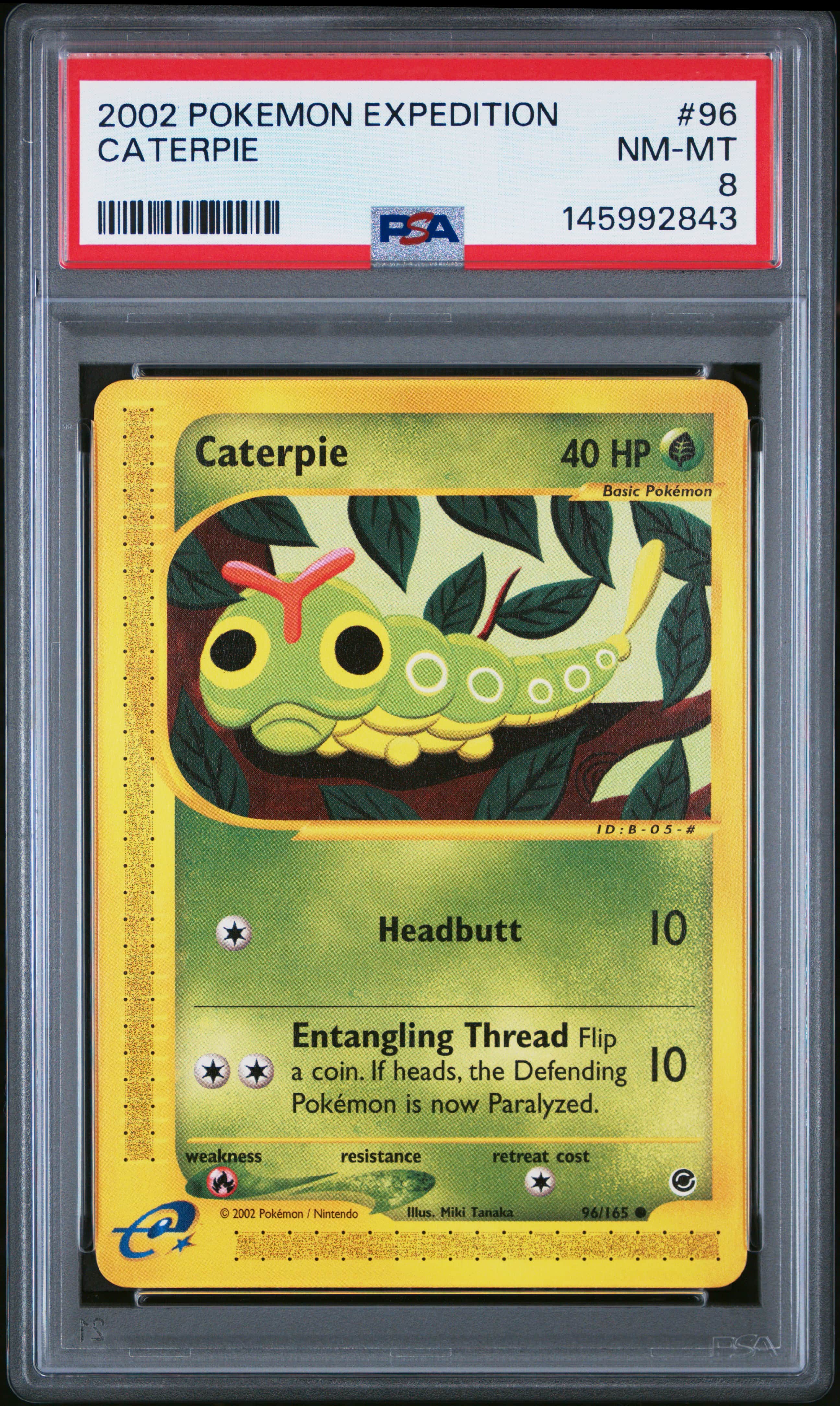 2002 #96 Caterpie PSA 8 Expediti
