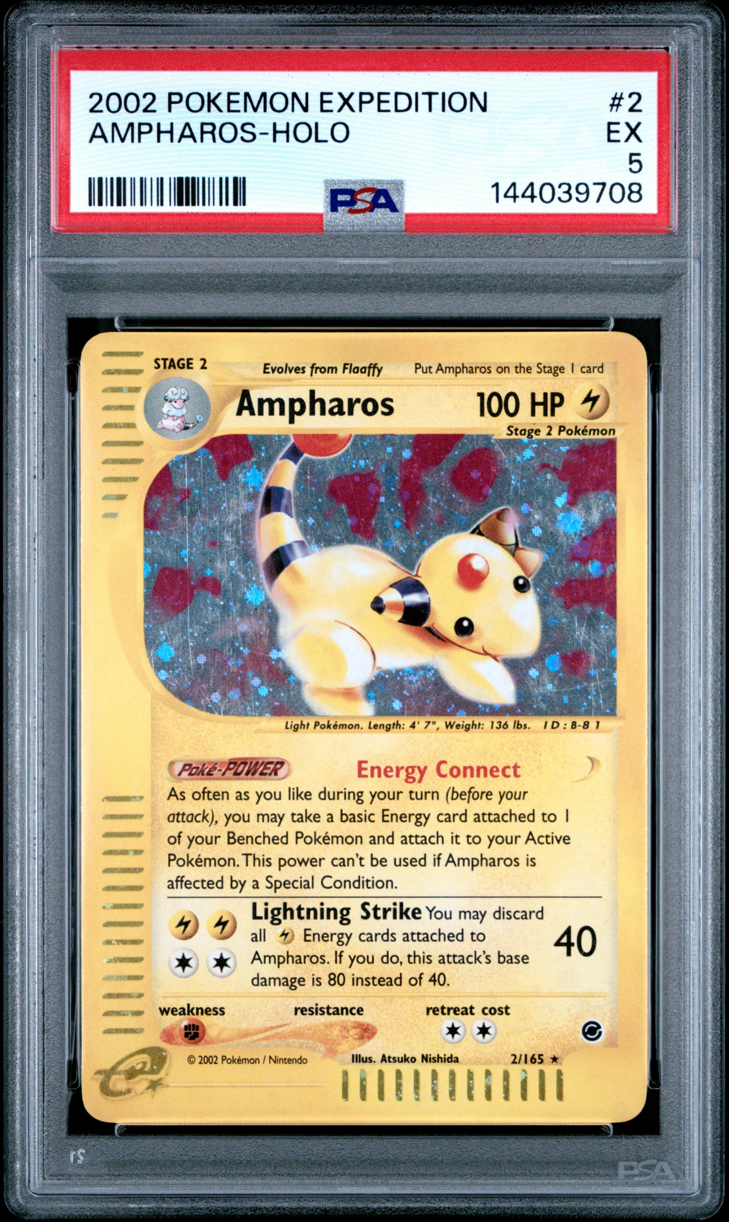 2002 #2 Ampharos-Holo PSA 5 Expe