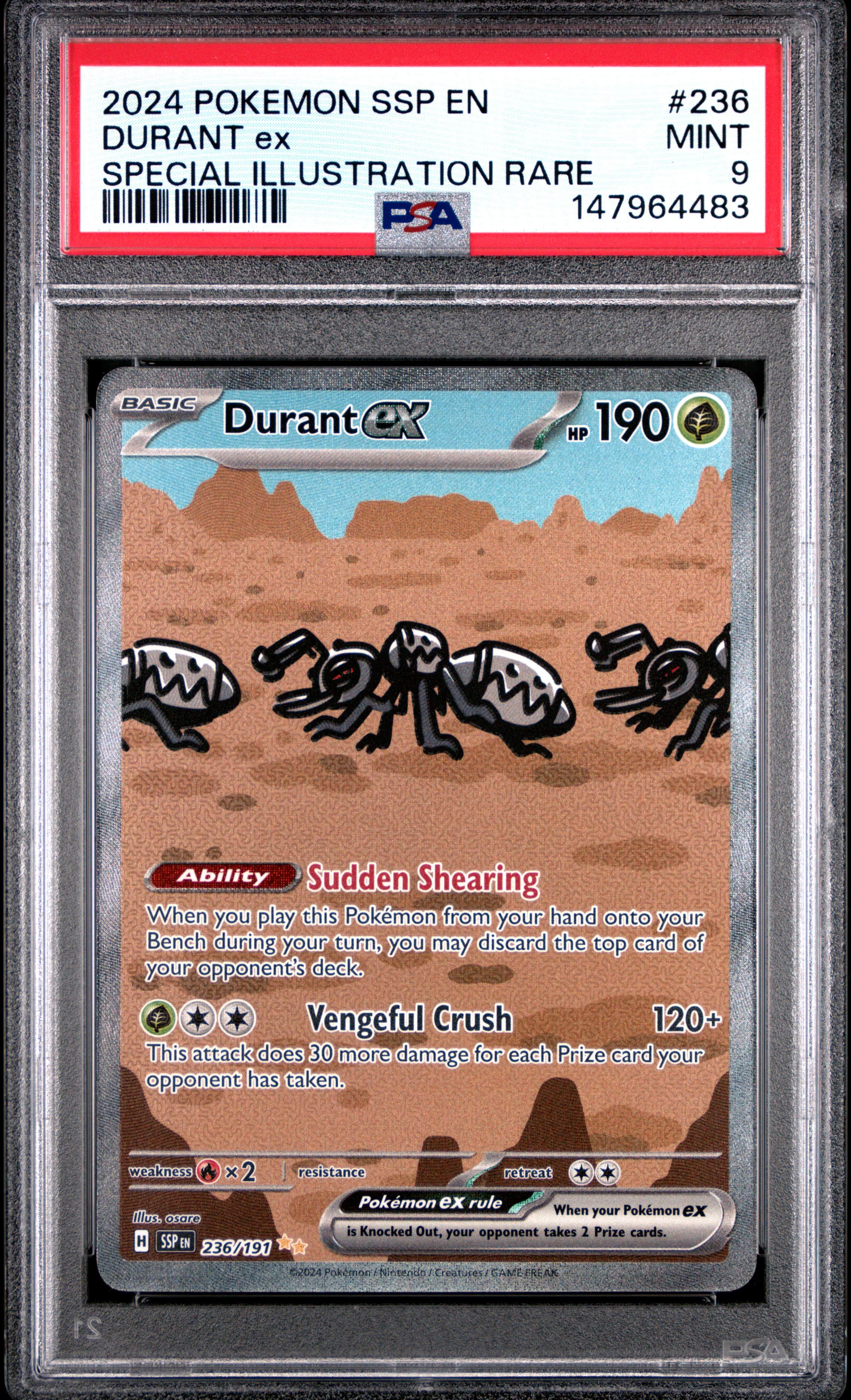2024 #236 Durant EX PSA 9 Ssp EN