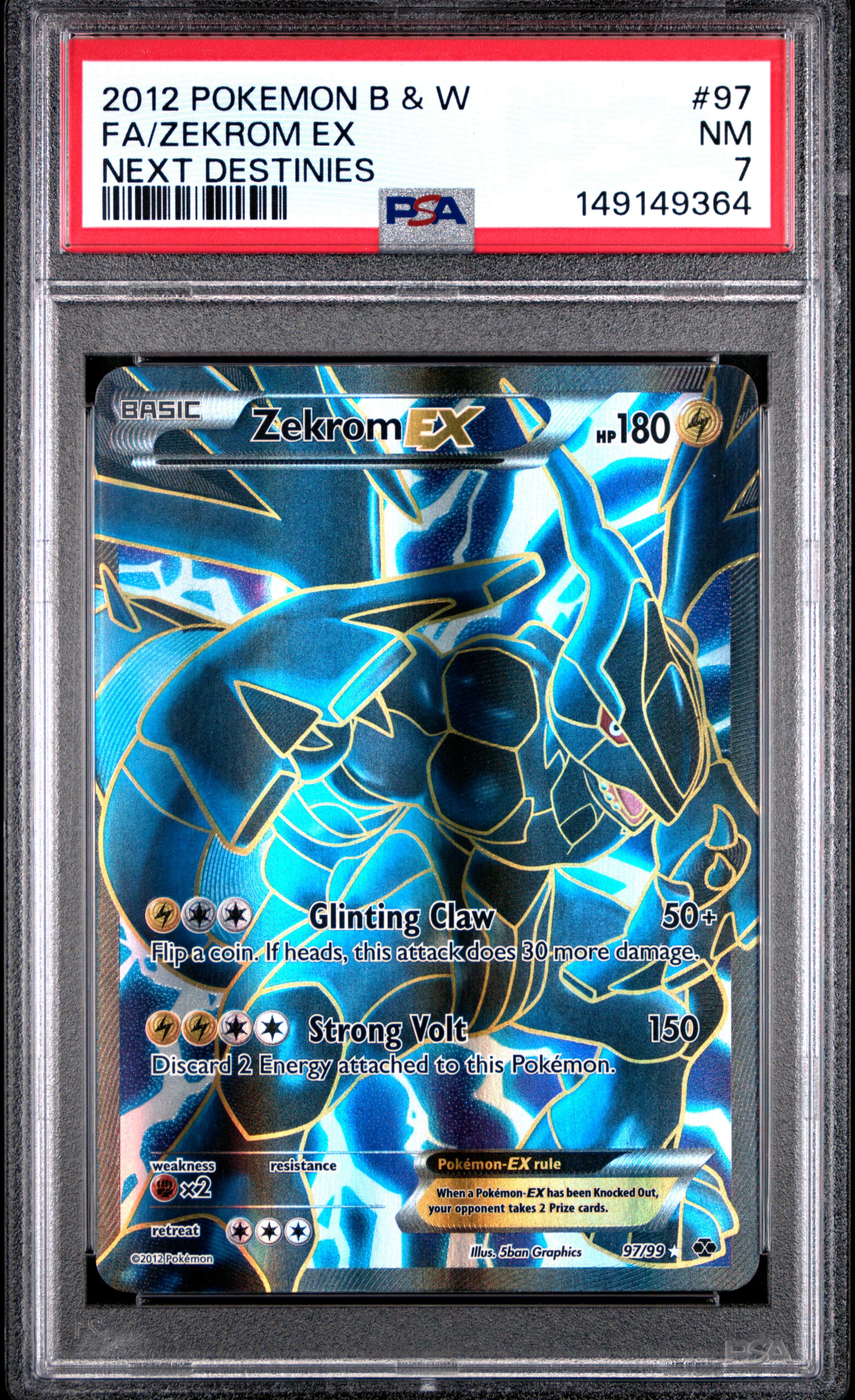 2012 #97 Full Art/Zekrom EX PSA